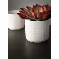 SULLIVANS White Ceramic Planter (Set of 2) 7 SULLIVANS White Ceramic Planter (Set of 2) -Vigoro Shop white sullivans plant pots cm2952 4f 1000
