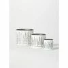 SULLIVANS White Weathered Metal Tree Planters - Set of 3 -Vigoro Shop white sullivans plant pots met1806 64 1000