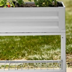 Vigoro Stand Up Steel Raised Garden Planter with Liner -Vigoro Shop white vigoro elevated garden beds 82230hd 44 1000