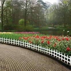 Vigoro 36 in. Wood Picket Garden Fence -Vigoro Shop white vigoro garden fencing rc 74w 4f 1000