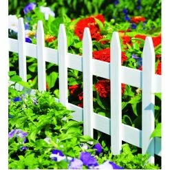Vigoro 36 in. Wood Picket Garden Fence -Vigoro Shop white vigoro garden fencing rc 74w c3 1000
