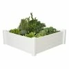Vigoro 4 ft. x 4 ft. x 15 in. White Vinyl Raised Garden Bed -Vigoro Shop white vigoro raised planter boxes 26001v 64 1000