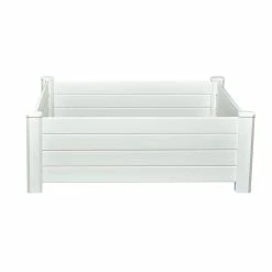 Vigoro 4 ft. x 4 ft. x 15 in. White Vinyl Raised Garden Bed -Vigoro Shop white vigoro raised planter boxes 26001v fa 1000