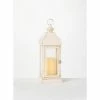 SULLIVANS 17.5 in. Lantern with LED Pillar Candle -Vigoro Shop whites sullivans outdoor lanterns gl43857 64 1000