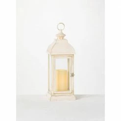 SULLIVANS 17.5 in. Lantern with LED Pillar Candle