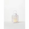 SULLIVANS 8.75 in. Snowflake Lantern with LED Pillar Candle -Vigoro Shop whites sullivans outdoor lanterns sea44233ln 64 1000